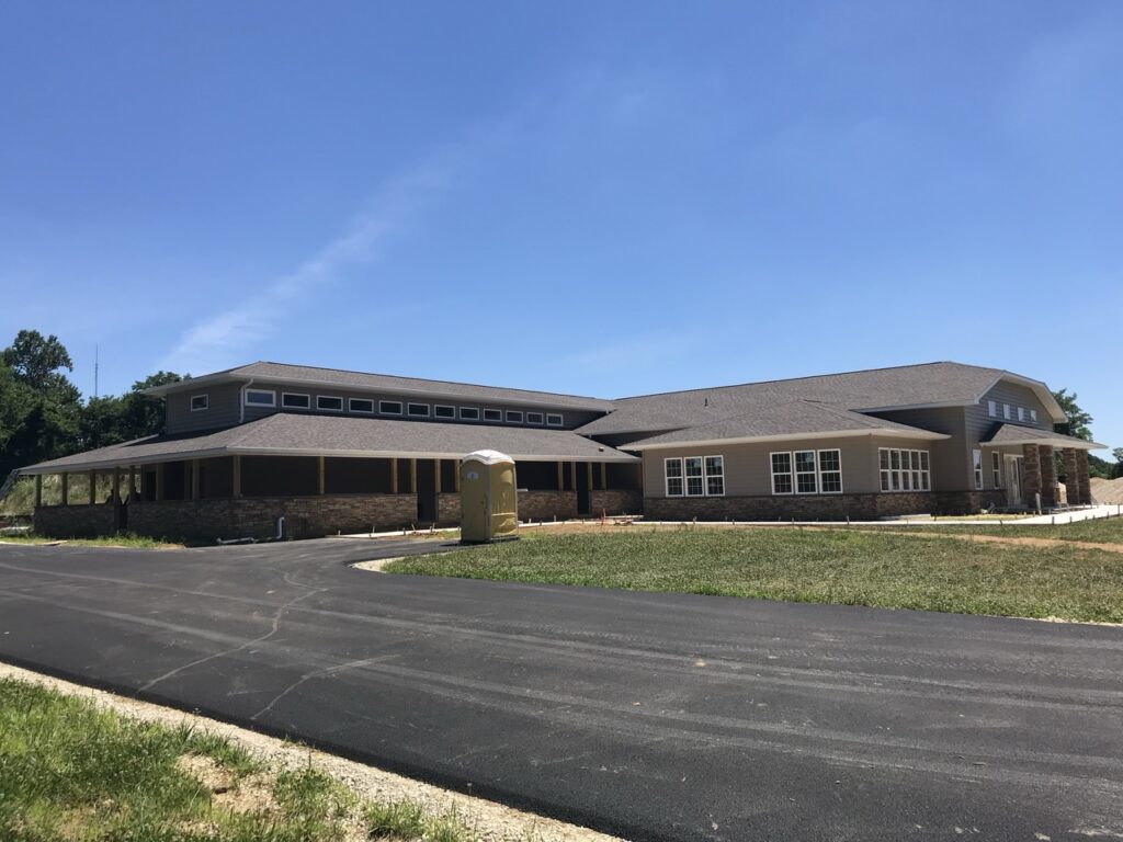 Commercial Gutters installed by Mike's Seamless Aluminum Gutters on building in Crownsville MD